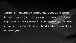 Adımızı Kullanarak Para İsteyen Dolandırıcılara Dikkat